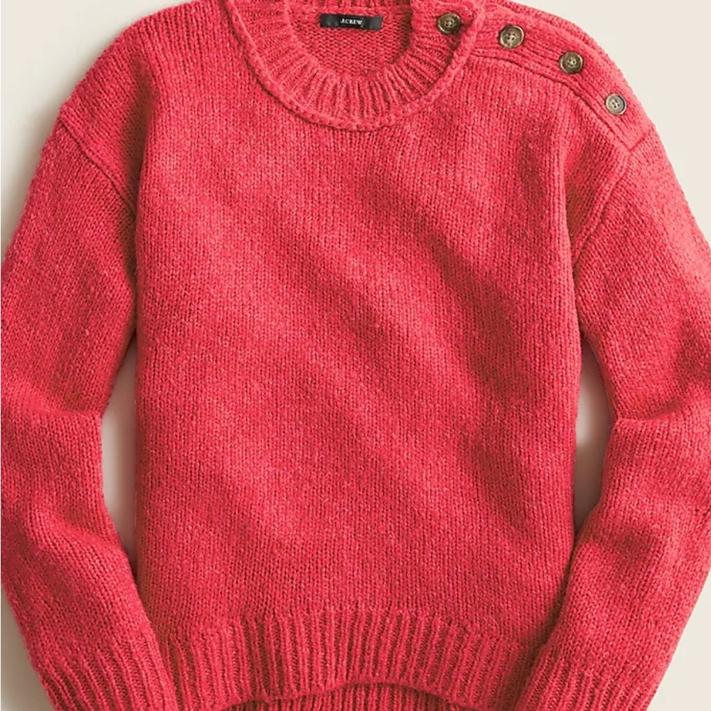 J. Crew Button Shoulder Crew Neck Sweater XS - Picture 2 of 5